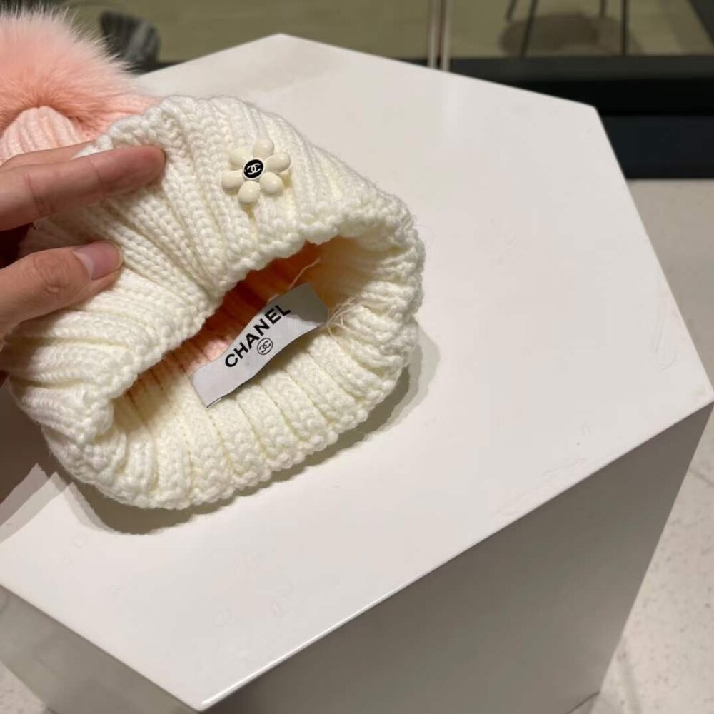 Chanel Two Tone Knit Beanie - Picture 2 of 8